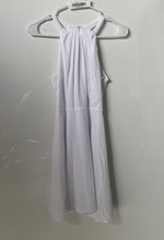 Load image into Gallery viewer, Express Womens White Pleated Halter Neck Mini Fit &amp; Flare Dress Size 0
