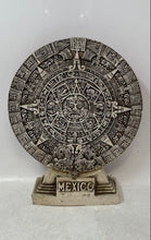 Load image into Gallery viewer, Home Decor Mexican Historic Aztec Sun Stone Mayan Calendar Sculpture With Base
