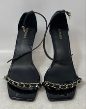 Load image into Gallery viewer, Express Womens Black Open Toe Buckle Stiletto Ankle Strap Heels Size 9
