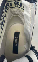 Load image into Gallery viewer, DKNY Womens Pandie Lug Blue White Block Heel Lace-Up Ankle Bootie Size 7M
