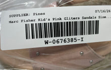 Load image into Gallery viewer, Marc Fisher Kids Marren Pink Glitter Wedge Heel Espadrille Sandals Size 4/2.5
