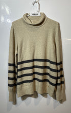 Load image into Gallery viewer, Michael Kors Womens Beige And Gray Knitted Long Sleeve Pullover Sweater Size L
