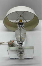 Load image into Gallery viewer, Clear Oval Base Rectangular Crystal Stand Home Lighting Table Glass Lamp
