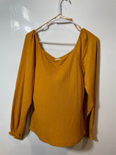 Load image into Gallery viewer, Michael Kors Womens Marigold Color Long Sleeve V-Neck Pullover Blouse Top Size M

