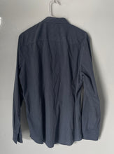 Load image into Gallery viewer, Calvin Klein Mens Blue Long Sleeve Non-Iron Body Fit Button-Up Shirt Size L
