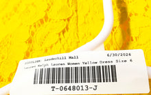 Load image into Gallery viewer, Lauren Ralph Lauren Womens Yellow Floral Lace Fit &amp; Flare Dress Size 6
