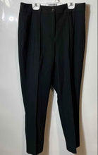 Load image into Gallery viewer, New York &amp; Company Womens Black Flat Front Straight Leg Ankle Pants Size 12
