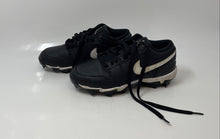 Load image into Gallery viewer, Nike Boys Air Jordan 1 Low Black White Lace-Up Football Cleats Size 4.5Y

