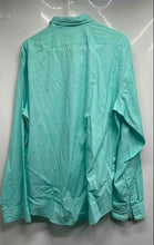 Load image into Gallery viewer, Express Mens Mint Green Long Sleeve Lion Logo Dress Shirt Size Large 16-16.5
