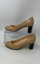 Load image into Gallery viewer, Cole Haan Womens Beige Leather Round Toe Slip-On Block Pump Heels Size 5.5B
