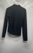 Load image into Gallery viewer, Zara Womens Black Long Sleeve Mock Neck Regular Fit Full-Zip T-Shirt Size M

