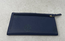 Load image into Gallery viewer, Kate Spade Womens Haven Lane Stacy Blue Glitter Dot Leather Bifold Wallet
