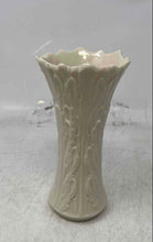 Load image into Gallery viewer, Lenox White Ceramic Woodland Embossed Design Decorative Small Vase
