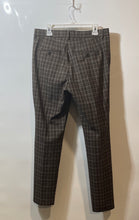 Load image into Gallery viewer, H&amp;M Mens Brown Plaid Slash Pocket Straight Leg Slim Fit Dress Pants Size 32

