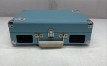 Load image into Gallery viewer, Crosley Cruiser Deluxe CR8005D-TU Blue 3-Speed Bluetooth Turntable Not Tested
