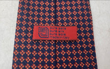 Load image into Gallery viewer, Diva Mens Navy Blue Orange Printed Silk Adjustable Formal Designer Tie

