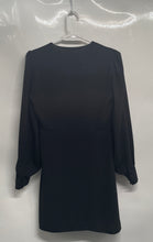 Load image into Gallery viewer, Zara Womens Black Long Sleeve V-Neck Button Front Mini Dress Size Small
