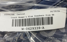 Load image into Gallery viewer, Coach Womens Blue Signature Print Low Top Sneakers Shoes Size 6B

