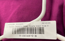 Load image into Gallery viewer, Banana Republic Womens Purple Short Sleeve Back Zip Sheath Dress Size 0
