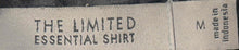 Load image into Gallery viewer, The Limited Womens Black Long Sleeve Regular Fit Essential Button-Up Shirt Sz M
