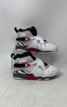 Load image into Gallery viewer, Nike Boys Air Jordan 8 305369-100 White Black Lace-Up Sneakers Shoes Size 3Y
