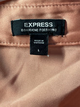 Load image into Gallery viewer, Express Womens Orange Long Sleeve Boyfriend Portofino Button-Up Shirt Size L
