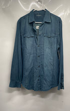Load image into Gallery viewer, Calvin Klein Mens Blue Cotton Long Sleeve Collared Denim Button-Up Shirt Size M
