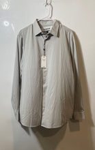 Load image into Gallery viewer, Express Mens Gray 1MX Slim Fit Long Sleeve Collared Dress Shirt Size L With Tag
