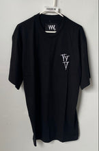 Load image into Gallery viewer, VVV The Brand Unisex Black Cotton 2025 World Tour Oversized Graphic T-Shirt Sz S
