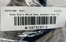 Load image into Gallery viewer, Nike Kids Force 1 Low EasyOn FN0237-104 White Navy Sneaker Shoes Size 11C

