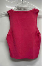 Load image into Gallery viewer, Zara Womens Pink Ribbed Sleeveless Round Neck Cropped Tank Top Size Small
