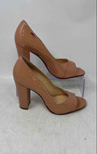 Load image into Gallery viewer, Talbots Womens Dark Nude Patent Leather Peep Toe Slip-On Pump Heels Size 7B
