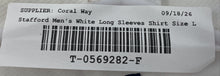 Load image into Gallery viewer, Stafford Mens White Long Sleeve Regular Fit Collared Dress Shirt Size L 16-16.5
