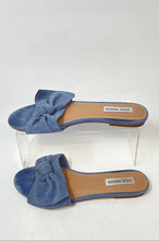 Load image into Gallery viewer, Steve Madden Womens Truesdale Blue Leather Open Toe Slide Sandals Size 7.5M

