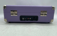 Load image into Gallery viewer, Jorlai Model J-TT300 Purple Bluetooth 3-Speed Portable Record Player Untested
