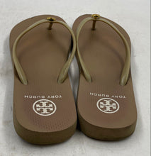 Load image into Gallery viewer, Authentic Tory Burch Womens Beige Flip-Flop Sandals Size 8-9 Worn
