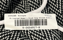Load image into Gallery viewer, The Limited Womens Black Gray Chevron Boat Neck 3/4 Sleeve Pullover Sweater Sz L
