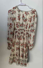 Load image into Gallery viewer, Max Studio Womens Multicolor Floral V-Neck Smocked Waist Mini Dress Size Small
