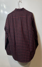 Load image into Gallery viewer, Nautica Mens Red Black Plaid Cotton Long Sleeve Collared Button-Up Shirt Size M
