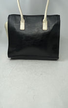 Load image into Gallery viewer, Nine West Womens Black Leather Inner Pocket Double Handle Tote Handbag
