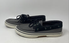 Load image into Gallery viewer, Sperry Mens Bahama II Gray Black Moc Toe 2 Eye Boat Shoes Size 11
