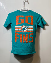 Load image into Gallery viewer, NFL Kids Green Miami Dolphins Logo Print Short Sleeve Football T-Shirt Size S
