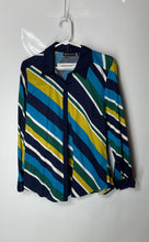 Load image into Gallery viewer, 7th Ave Design Studio New York &amp; Co Womens Multicolor Striped Button-Up Shirt M
