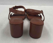 Load image into Gallery viewer, Authentic Tory Burch Womens Laurel Brown Gold-Tone Ankle Strap Sandals 7M Worn

