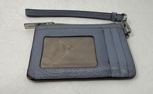 Load image into Gallery viewer, Michael Kors Womens Blue Pebbled Leather Detachable Strap Mercer Coin Wallet
