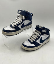 Load image into Gallery viewer, Nike Boys Court Borough Mid 2 CD7782-107 White Blue Sneaker Shoes Size 3.5Y
