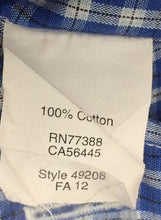 Load image into Gallery viewer, J.Crew Mens Blue White Plaid Print Long Sleeve Button-Up Shirt Size Large
