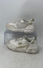 Load image into Gallery viewer, Michael Kors Girls Rallye White Gold Low Top Lace-Up Sneakers Shoes Size 12
