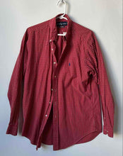 Load image into Gallery viewer, Ralph Lauren Mens Yarmouth Red Plaid Print Long Sleeve Dress Shirt Size 15.5
