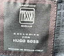 Load image into Gallery viewer, Hugo Boss Mens Black Printed Long Sleeve Collared Two-Button Blazer Size 40R
